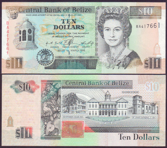 1996 Belize $10 (Unc)